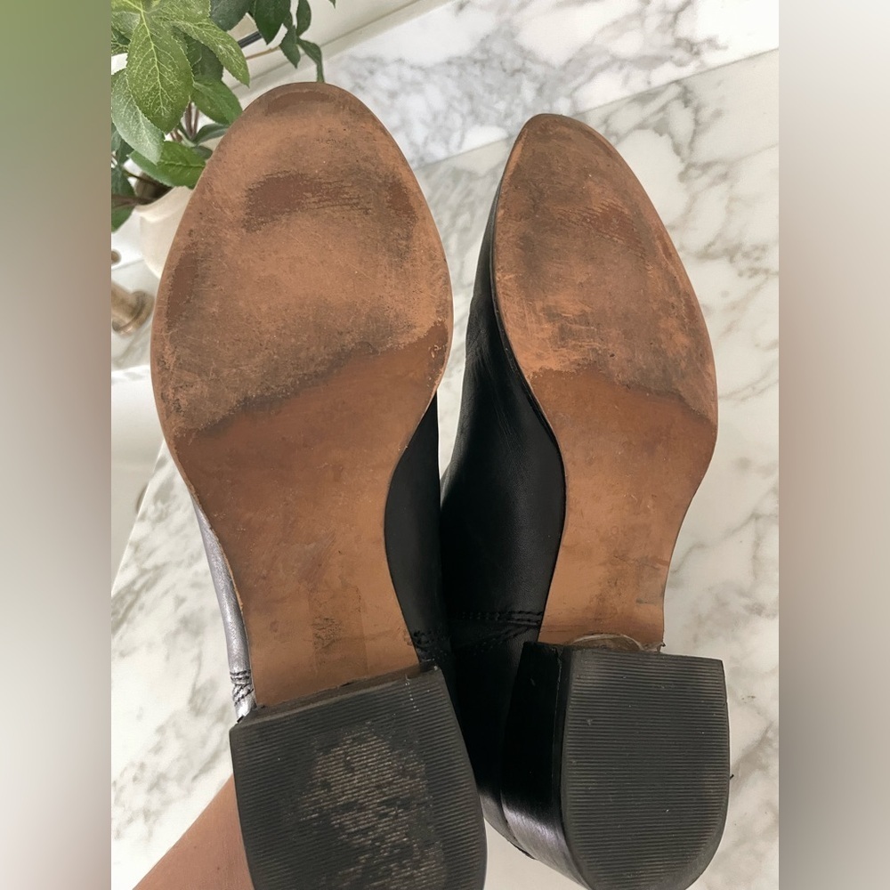 Madewell‎ Carina Black Leather Ankle Boots Womens size 8.5 - Picture 7 of 8
